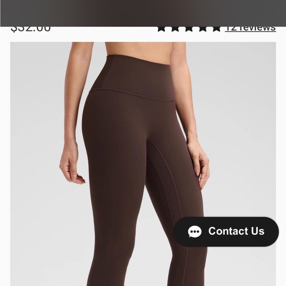 CRZ Yoga No Front Seam brown leggings